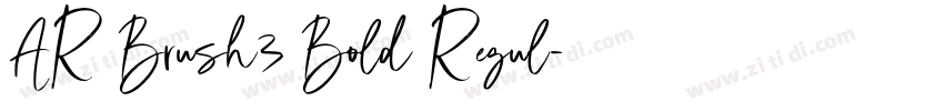 AR Brush3 Bold Regul字体转换